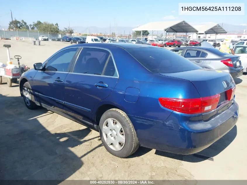 1HGCM56425A111208 2005 Honda Accord 2.4 Lx