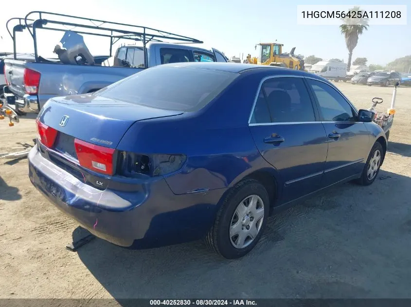 1HGCM56425A111208 2005 Honda Accord 2.4 Lx