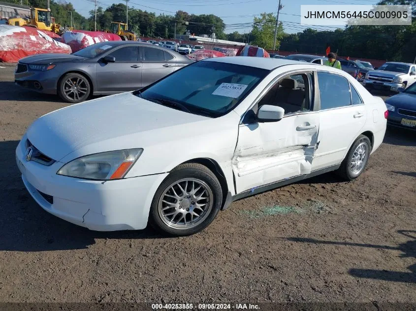 2005 Honda Accord 2.4 Lx VIN: JHMCM56445C000905 Lot: 40253855