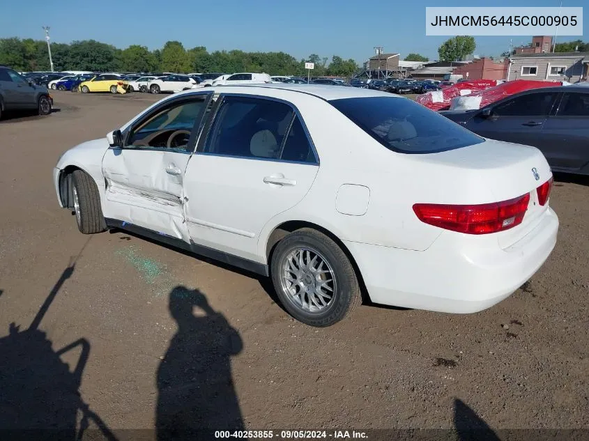 JHMCM56445C000905 2005 Honda Accord 2.4 Lx