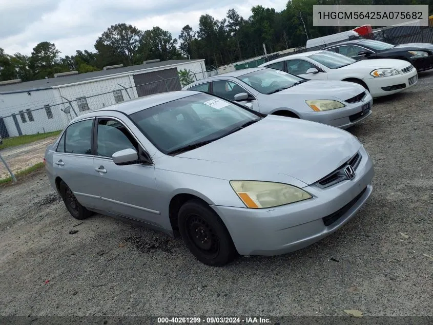 2005 Honda Accord 2.4 Lx VIN: 1HGCM56425A075682 Lot: 40261299