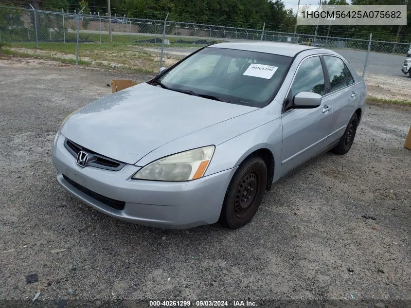 2005 Honda Accord 2.4 Lx VIN: 1HGCM56425A075682 Lot: 40261299