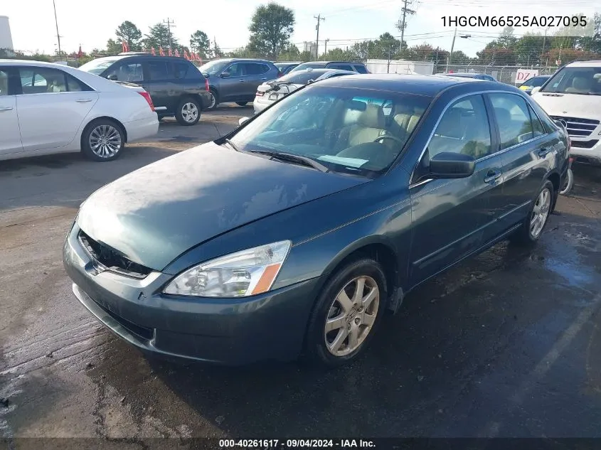 2005 Honda Accord 3.0 Ex VIN: 1HGCM66525A027095 Lot: 40261617