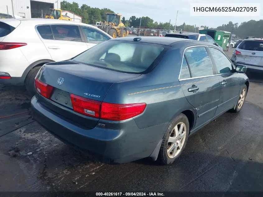 1HGCM66525A027095 2005 Honda Accord 3.0 Ex