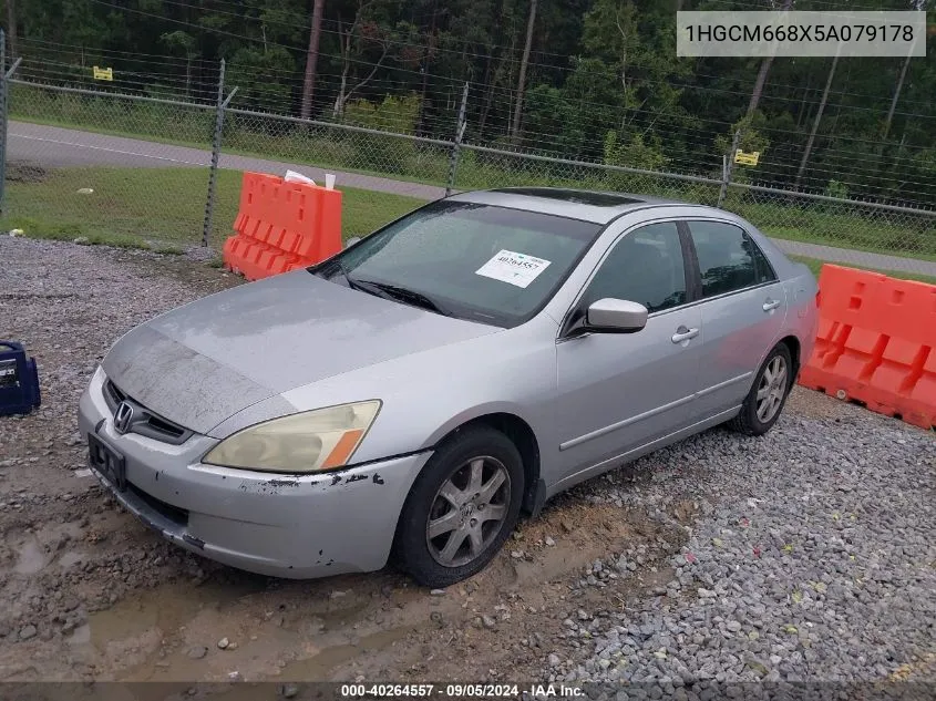 2005 Honda Accord 3.0 Ex VIN: 1HGCM668X5A079178 Lot: 40264557