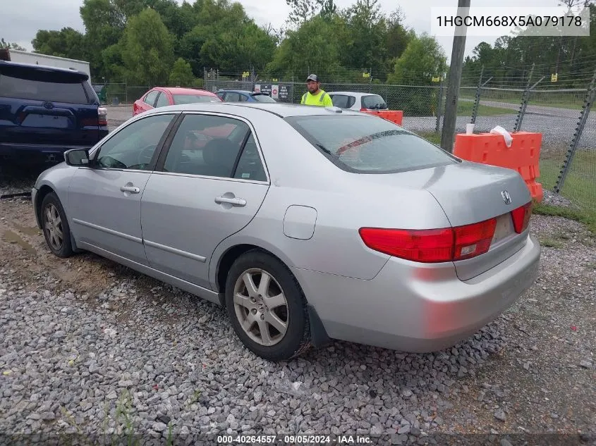 2005 Honda Accord 3.0 Ex VIN: 1HGCM668X5A079178 Lot: 40264557