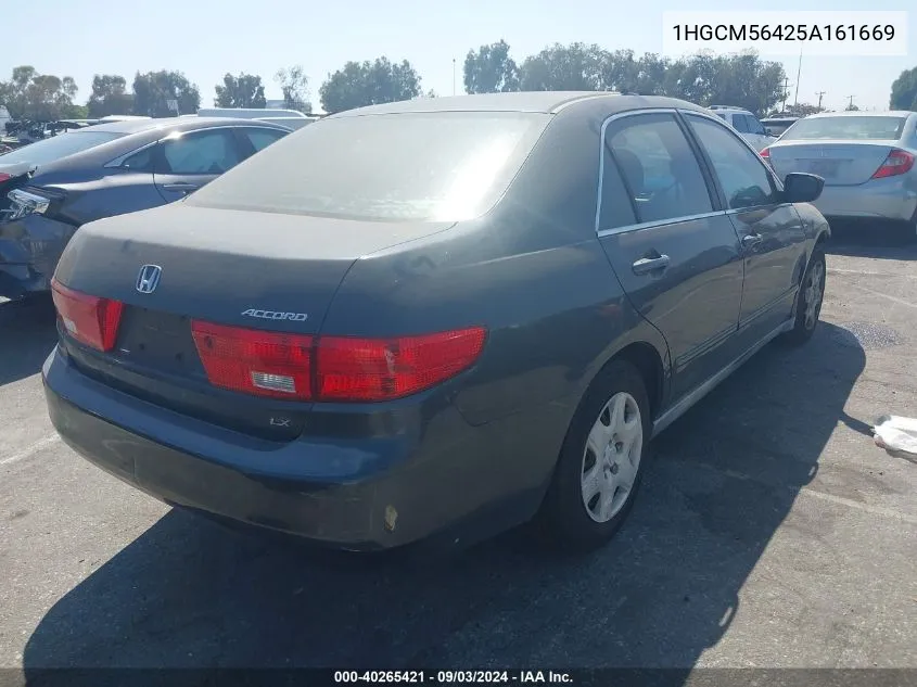 2005 Honda Accord 2.4 Lx VIN: 1HGCM56425A161669 Lot: 40265421