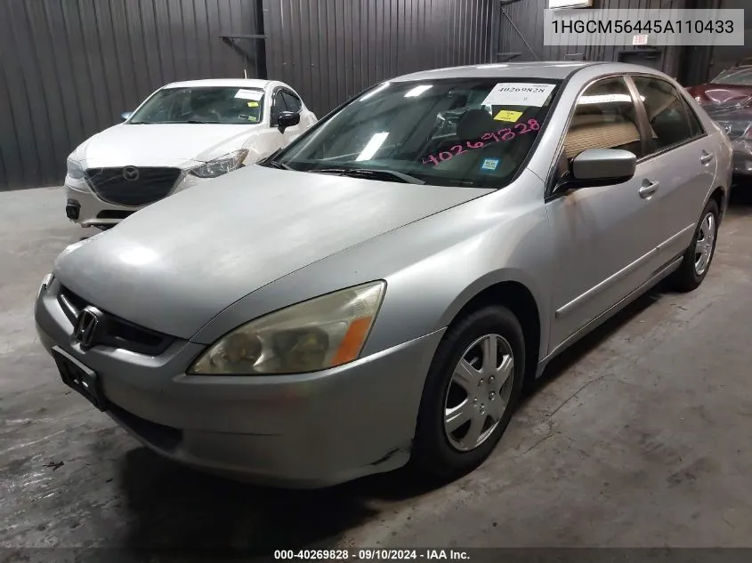 2005 Honda Accord 2.4 Lx VIN: 1HGCM56445A110433 Lot: 40269828