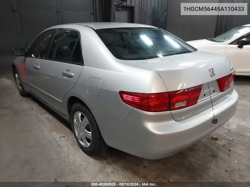 1HGCM56445A110433 2005 Honda Accord 2.4 Lx