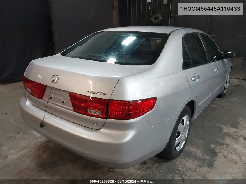 1HGCM56445A110433 2005 Honda Accord 2.4 Lx