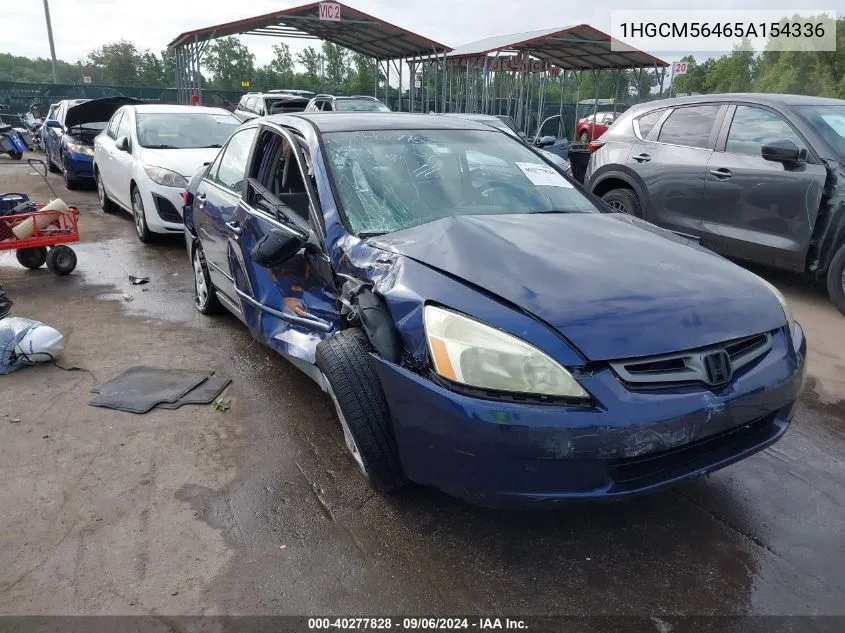 1HGCM56465A154336 2005 Honda Accord 2.4 Lx