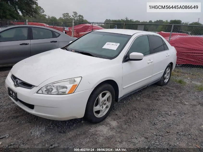 1HGCM56445A086649 2005 Honda Accord 2.4 Lx