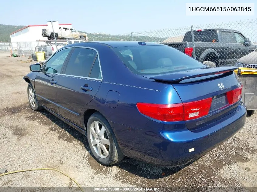 1HGCM66515A063845 2005 Honda Accord 3.0 Ex