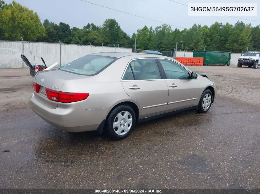 3HGCM56495G702637 2005 Honda Accord 2.4 Lx