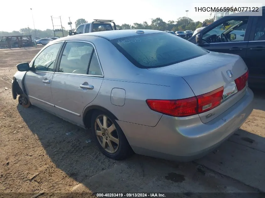 2005 Honda Accord 3.0 Ex VIN: 1HGCM66595A077122 Lot: 40283419