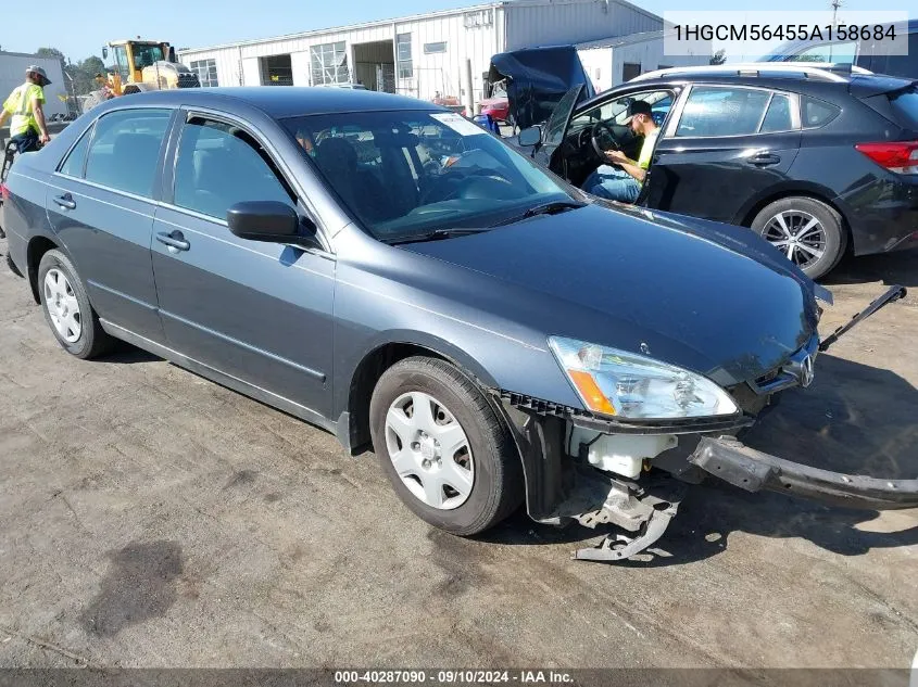 2005 Honda Accord 2.4 Lx VIN: 1HGCM56455A158684 Lot: 40287090