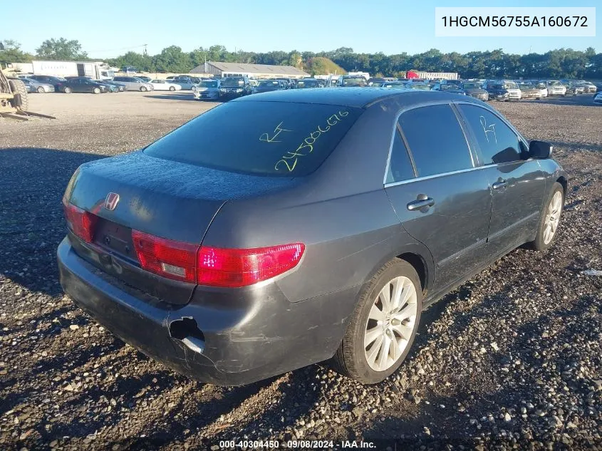 1HGCM56755A160672 2005 Honda Accord 2.4 Ex