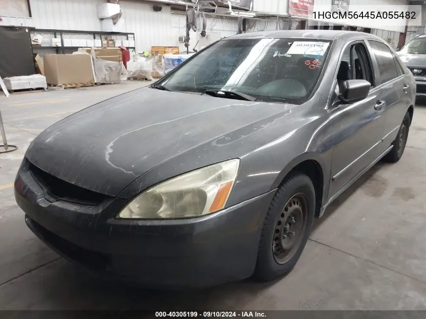 1HGCM56445A055482 2005 Honda Accord 2.4 Lx