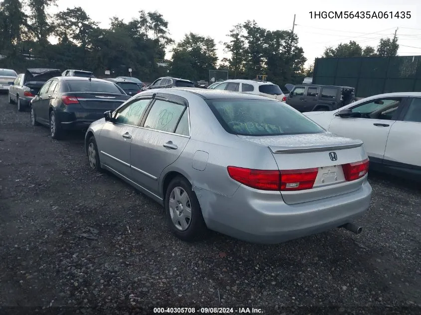 2005 Honda Accord 2.4 Lx VIN: 1HGCM56435A061435 Lot: 40305708