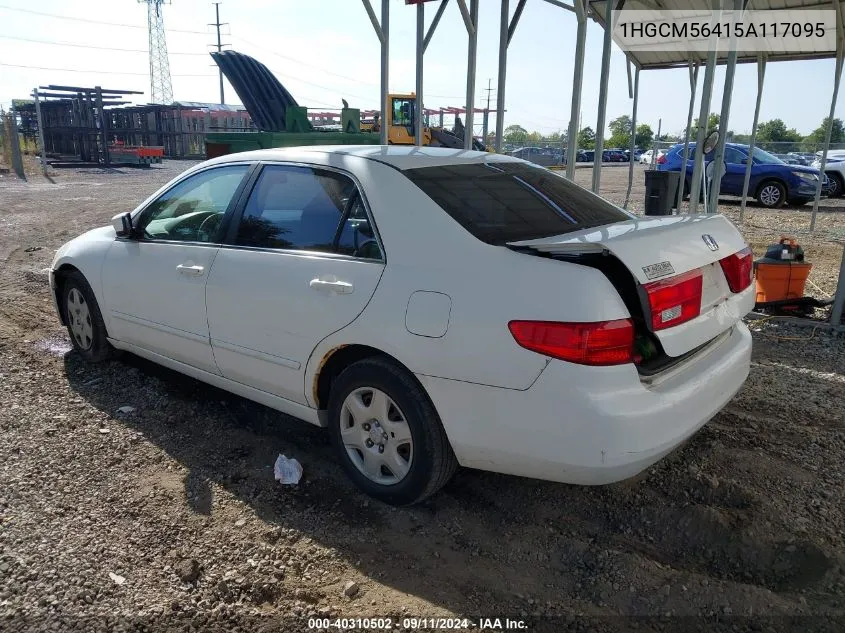 1HGCM56415A117095 2005 Honda Accord 2.4 Lx