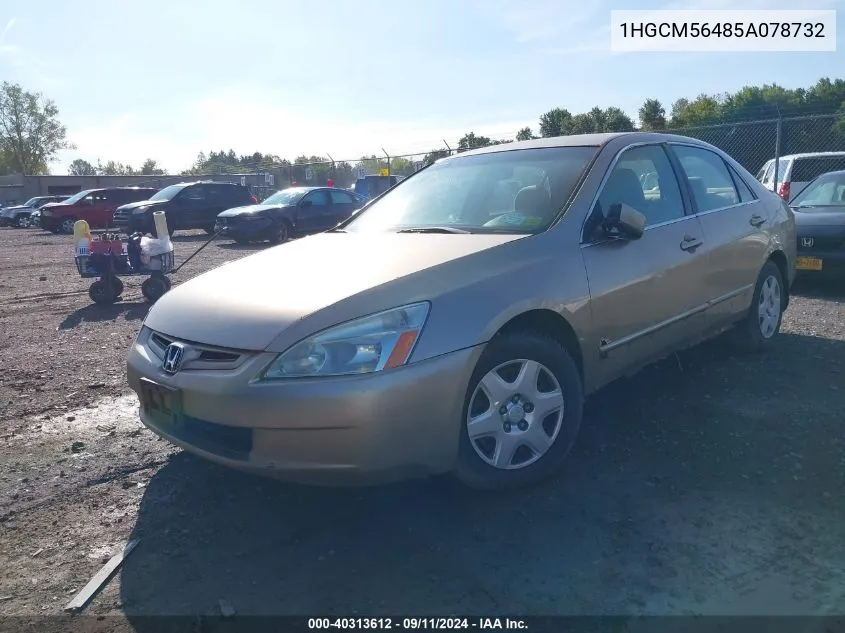 1HGCM56485A078732 2005 Honda Accord Lx