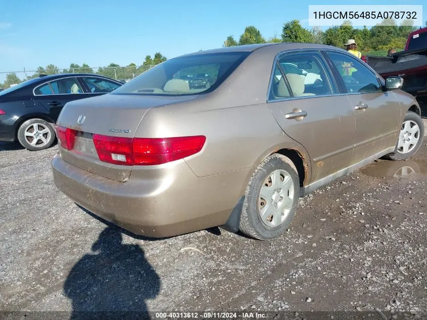 1HGCM56485A078732 2005 Honda Accord Lx