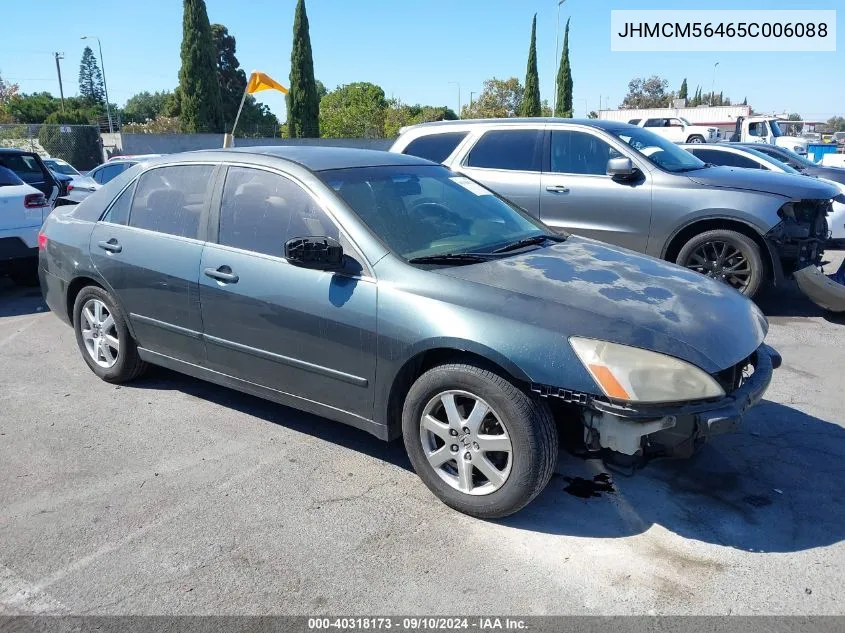 2005 Honda Accord 2.4 Lx VIN: JHMCM56465C006088 Lot: 40318173