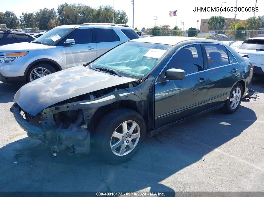 2005 Honda Accord 2.4 Lx VIN: JHMCM56465C006088 Lot: 40318173