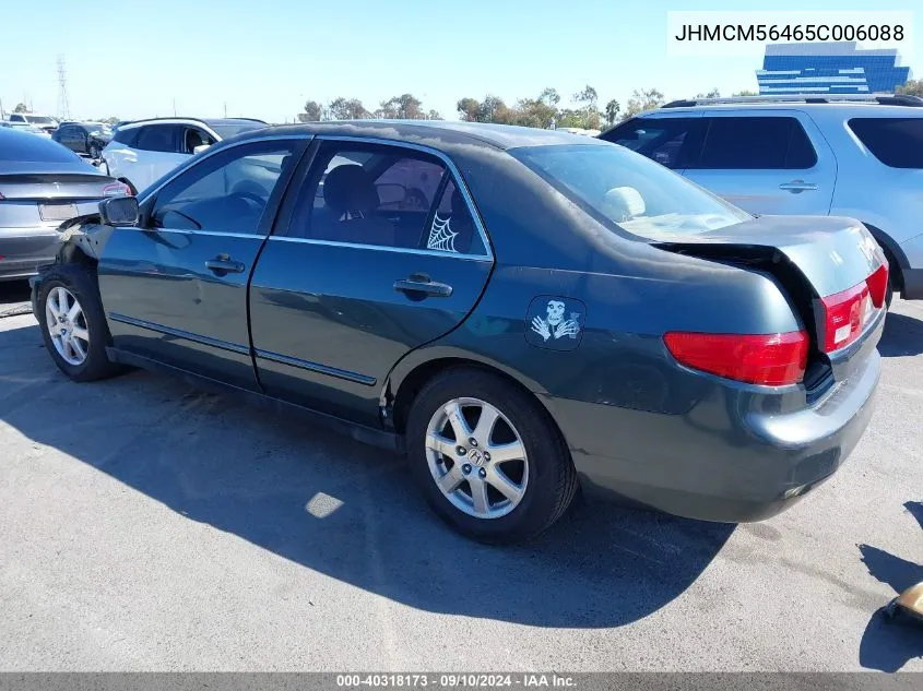 2005 Honda Accord 2.4 Lx VIN: JHMCM56465C006088 Lot: 40318173