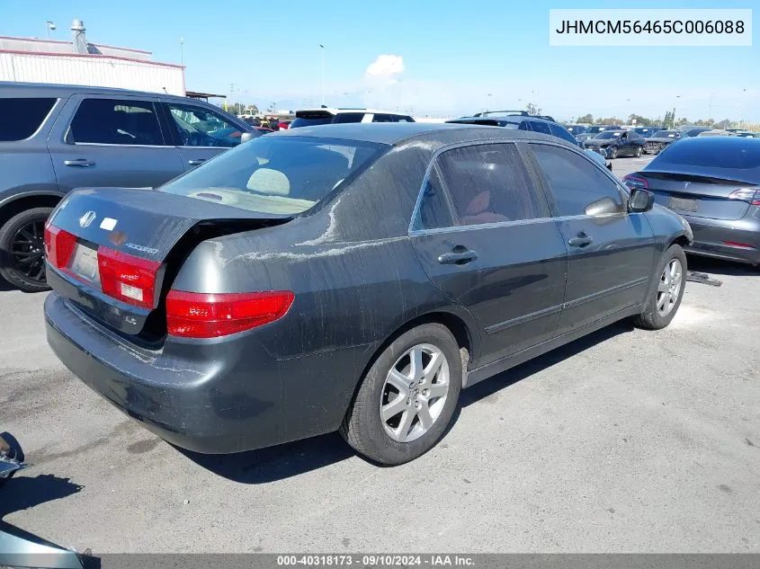 2005 Honda Accord 2.4 Lx VIN: JHMCM56465C006088 Lot: 40318173