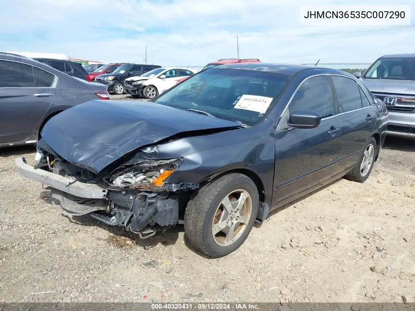 2005 Honda Accord Hybrid Ima VIN: JHMCN36535C007290 Lot: 40320431