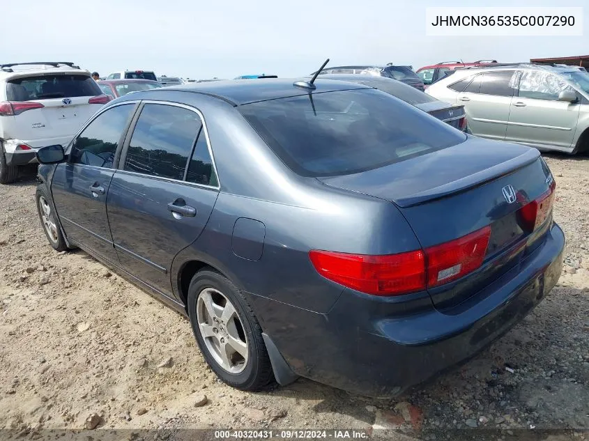 2005 Honda Accord Hybrid Ima VIN: JHMCN36535C007290 Lot: 40320431