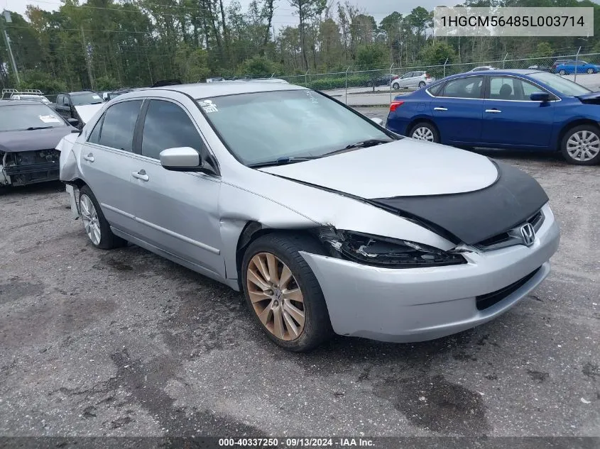 1HGCM56485L003714 2005 Honda Accord Lx