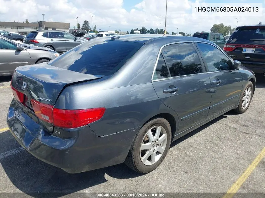 2005 Honda Accord 3.0 Ex VIN: 1HGCM66805A024013 Lot: 40343283