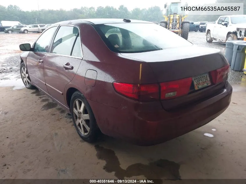 1HGCM66535A045587 2005 Honda Accord 3.0 Ex