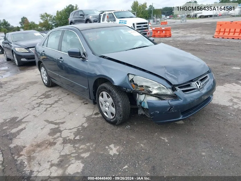 2005 Honda Accord 2.4 Lx VIN: 1HGCM56435A164581 Lot: 40448400