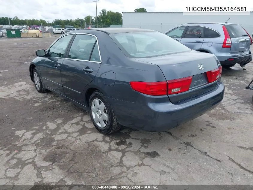 2005 Honda Accord 2.4 Lx VIN: 1HGCM56435A164581 Lot: 40448400