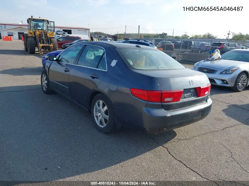 2005 Honda Accord 3.0 Ex VIN: 1HGCM66545A046487 Lot: 40515243