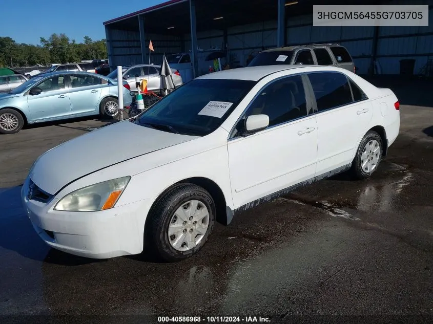 2005 Honda Accord 2.4 Lx VIN: 3HGCM56455G703705 Lot: 40586968