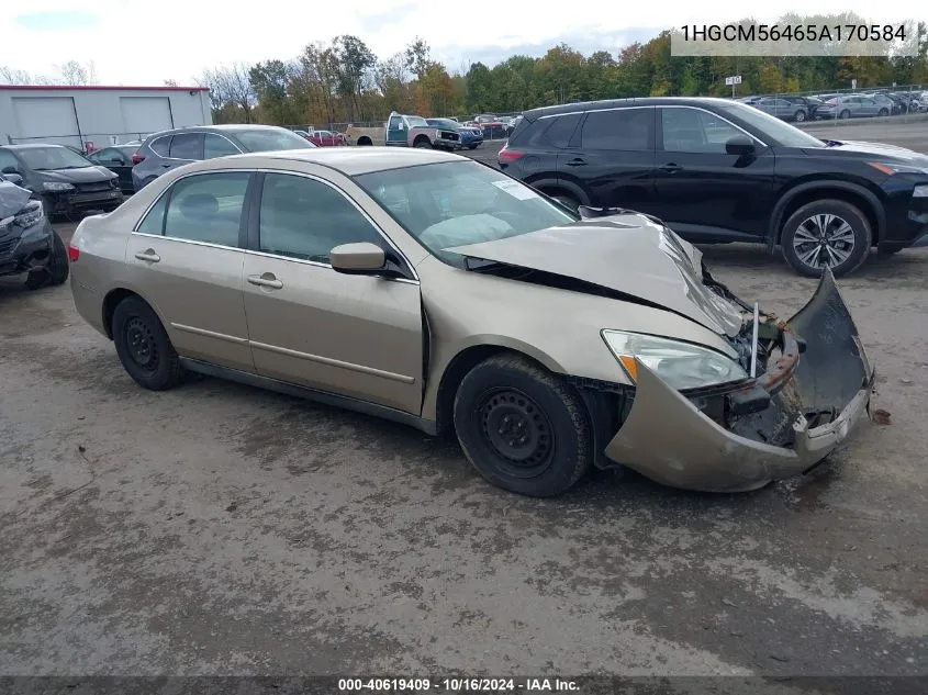 1HGCM56465A170584 2005 Honda Accord 2.4 Lx