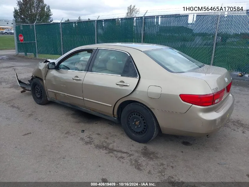 1HGCM56465A170584 2005 Honda Accord 2.4 Lx