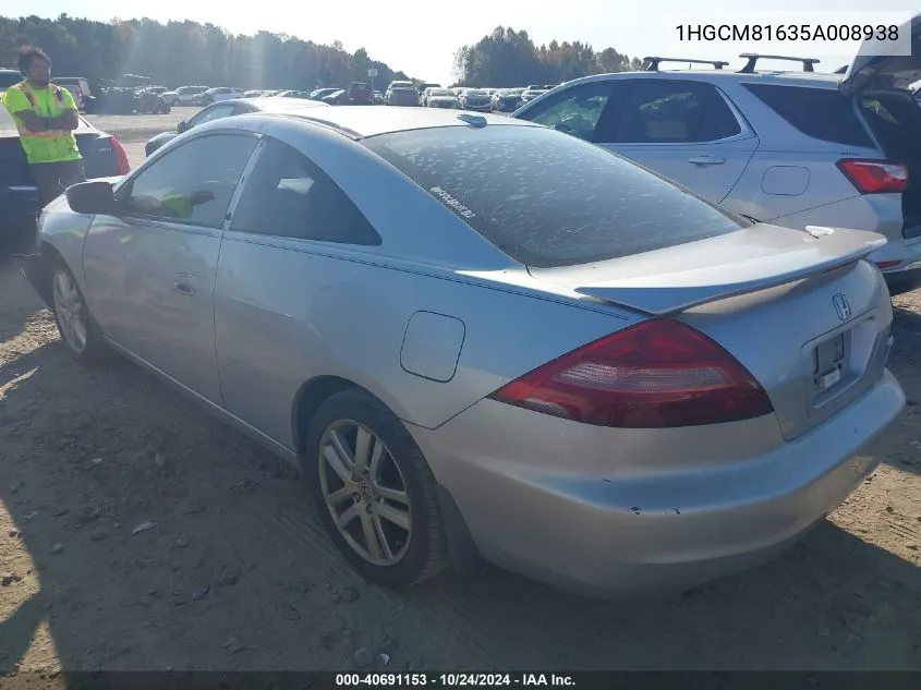 1HGCM81635A008938 2005 Honda Accord Ex