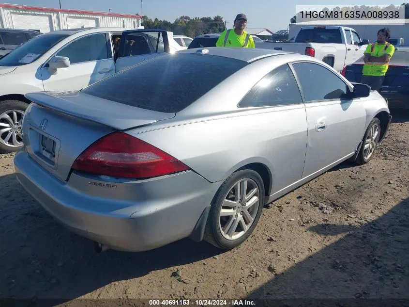 1HGCM81635A008938 2005 Honda Accord Ex