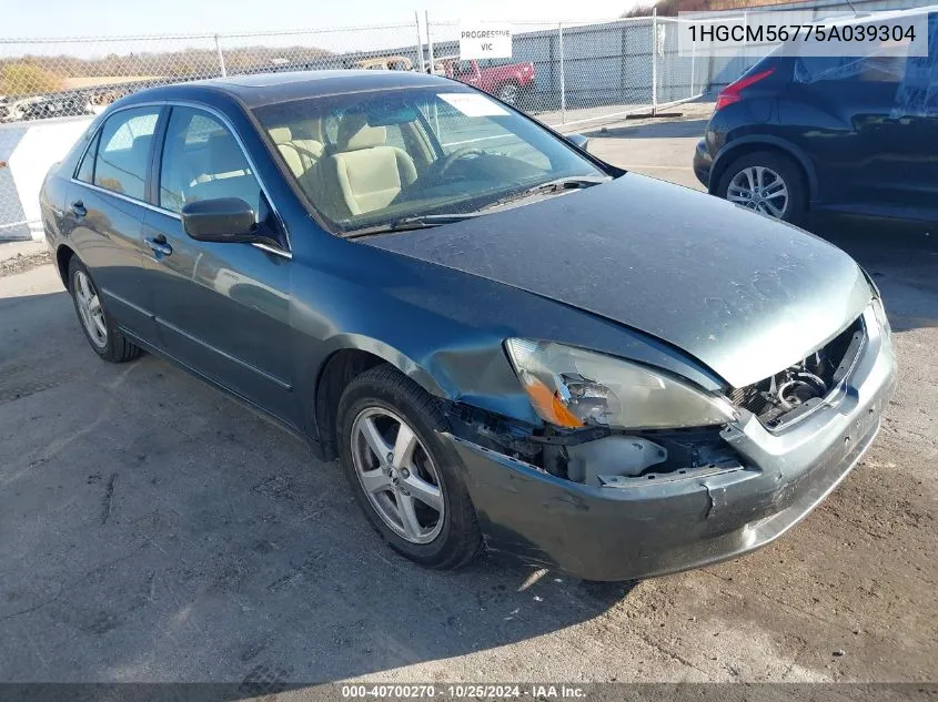 1HGCM56775A039304 2005 Honda Accord 2.4 Ex