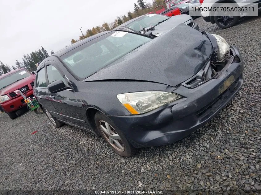 2005 Honda Accord 2.4 Ex VIN: 1HGCM56705A036311 Lot: 40719151