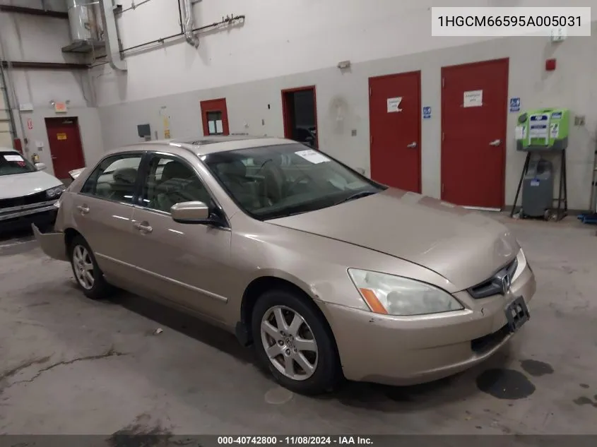 2005 Honda Accord 3.0 Ex VIN: 1HGCM66595A005031 Lot: 40742800