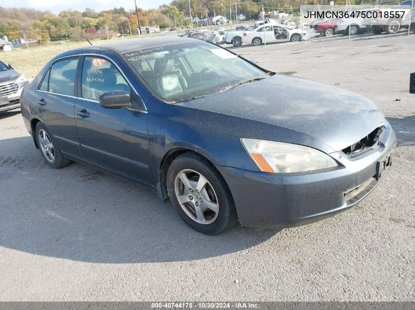 2005 Honda Accord Hybrid Ima VIN: JHMCN36475C018557 Lot: 40744175