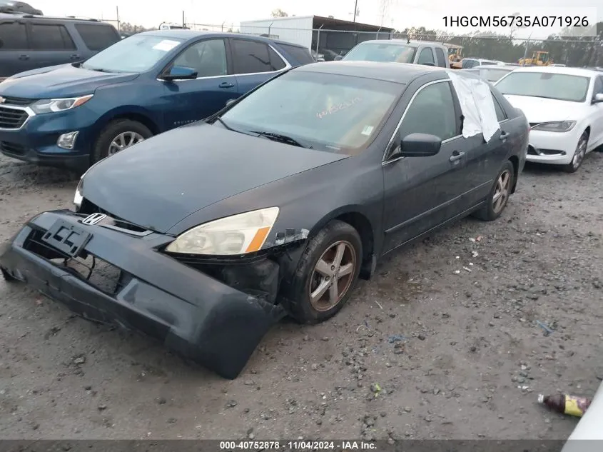 1HGCM56735A071926 2005 Honda Accord 2.4 Ex