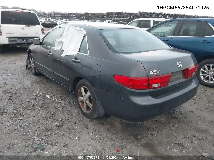 1HGCM56735A071926 2005 Honda Accord 2.4 Ex