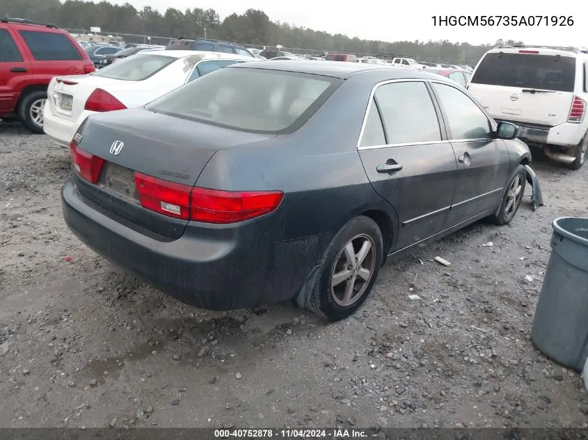 1HGCM56735A071926 2005 Honda Accord 2.4 Ex